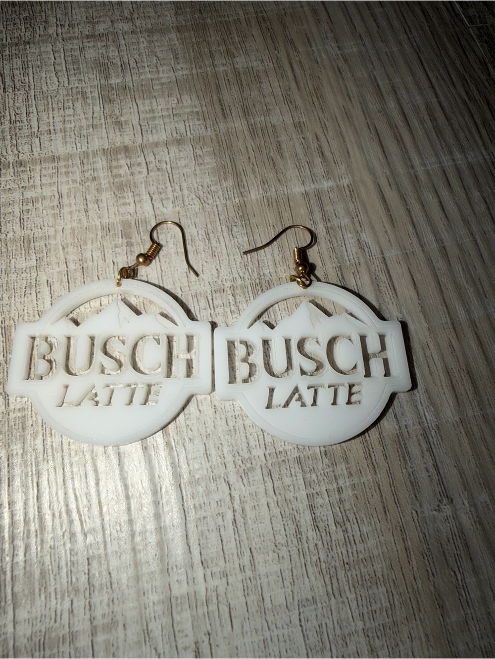 Custom Busch Latte Earrings